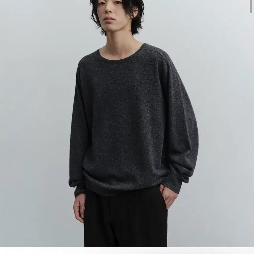 [BUNJANG] Another Office Cashmere Knit Charcoal / 어나더오피스 앙상블 캐시미어 니트 팝니다