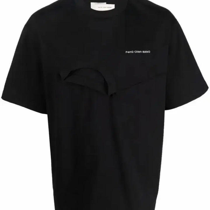 [BUNJANG] PENG CHEN WANG Double Neck Layered T-Shirt / 펑첸왕 더블넥 레이어드 반팔 티셔츠