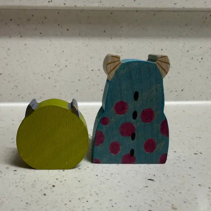 [BUNJANG] Kid-E-a Monsters, Inc. Wooden Figure Set / 키디아 몬스터주식회사 우드 피규어