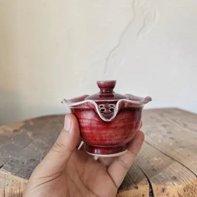 [BUNJANG] Gilcheon Pottery Jinsa Floral Gaiwan / 길천도예 진사 꽃 개완