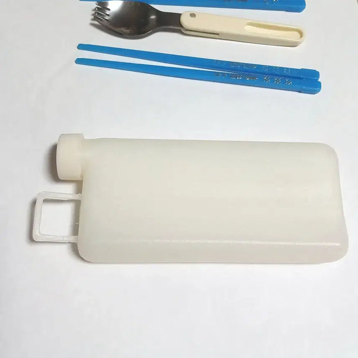 [BUNJANG] 1970s-1980s Retro Lunch Box Set with Water Bottle, Chopsticks, and Spoon/Fork Utensil / 옛날 도시락통의 물통 젓가락 포크숟가락 1970년대 80년대 레트로 도시락가방