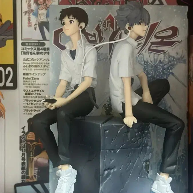 [BUNJANG] Evangelion Shinji &amp; Kaworu Vignette Figure Bundle Set / 에반게리온 신지 카오루 비네티움 피규어 일괄