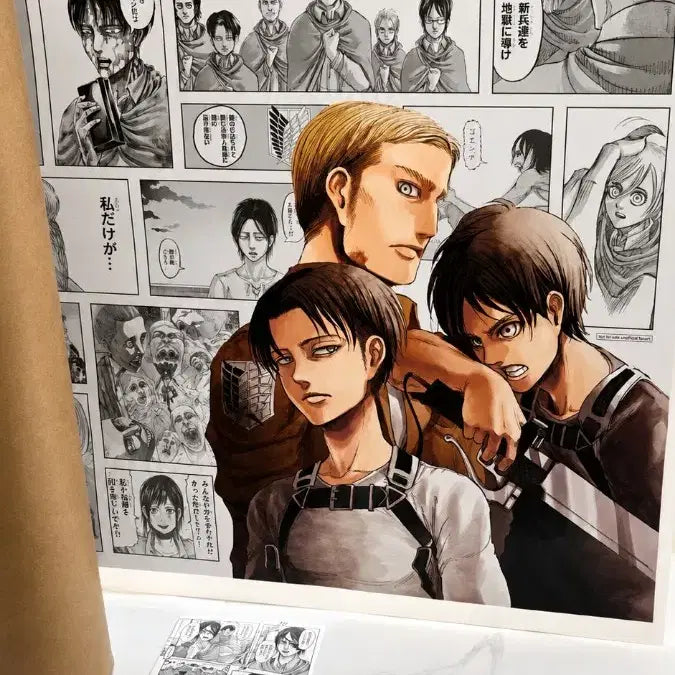 [BUNJANG] Attack on Titan B2 Poster + Postcard Set (Unused) / [미사용 새상품] 진격의거인 B2 포스터+엽서