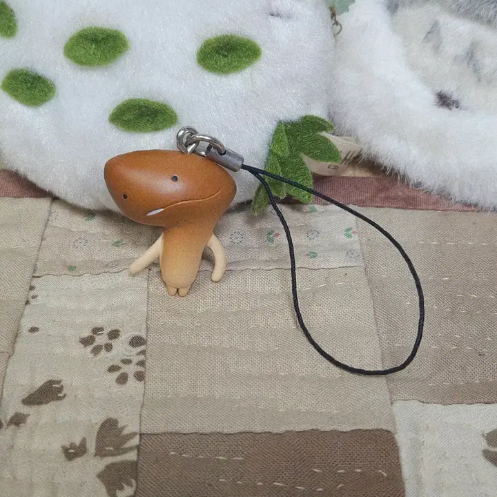 [BUNJANG] Original Japanese Nameko Mascot Keychain Strap / [일본정품] 삐딱 나메코 키링 스트랩