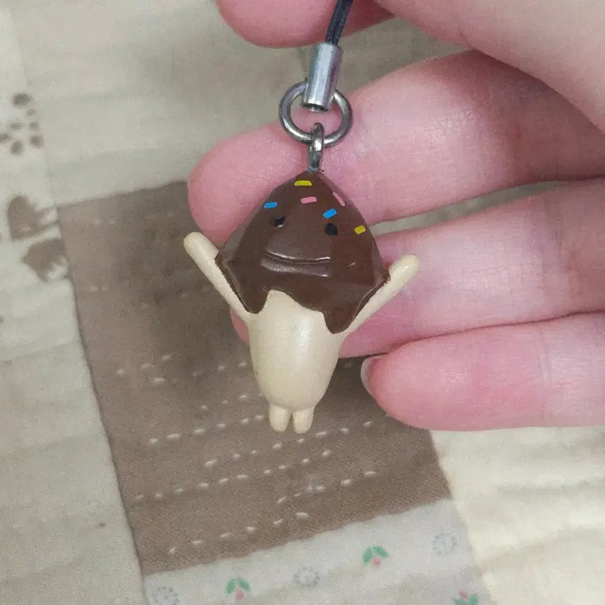 [BUNJANG] Japanese Authentic Choco Nameko Mascot Keychain Strap / [일본정품] 초코 나메코 키링 스트랩