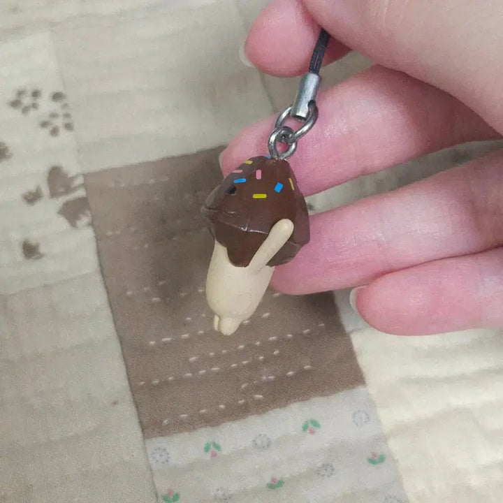 [BUNJANG] Japanese Authentic Choco Nameko Mascot Keychain Strap / [일본정품] 초코 나메코 키링 스트랩