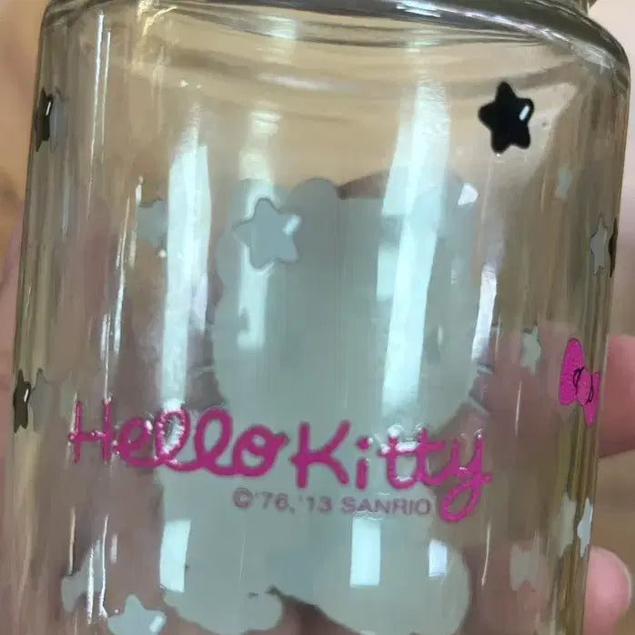 [BUNJANG] Vintage Kitty Glass Jar Pencil Case / 고전키티 / 고전문구 / 고전키티 유리병 / 키티연필통