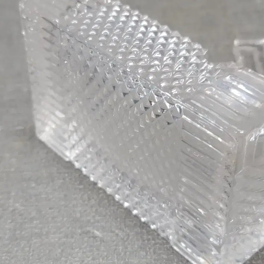 [BUNJANG] Vintage Glass Ashtray / 근대사 유리 사각 재털이