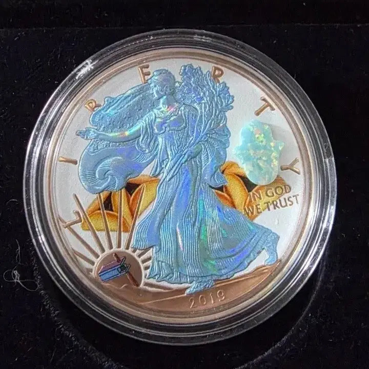 [BUNJANG] 2019 American Eagle 1 oz 99.9% Silver Colorized Coin / 2019 아메리칸 이글 컬러 색채 1온스 99.9% 실버