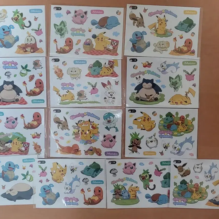 [BUNJANG] Pokemon Stickers Set (25 Types) / 포켓몬 스티커 25종