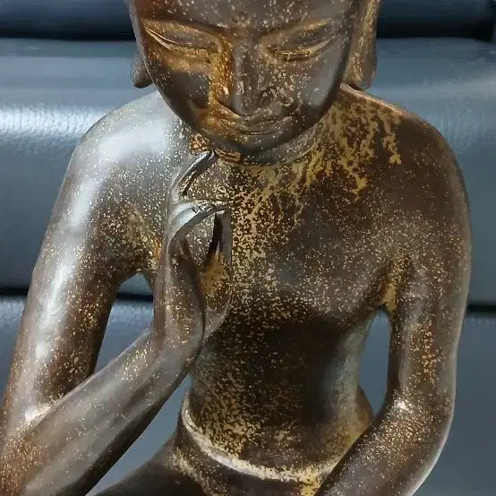 [BUNJANG] Bronze Half-Seated Maitreya Buddha Statue / 청동반바사유상