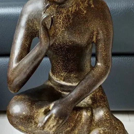 [BUNJANG] Bronze Half-Seated Maitreya Buddha Statue / 청동반바사유상