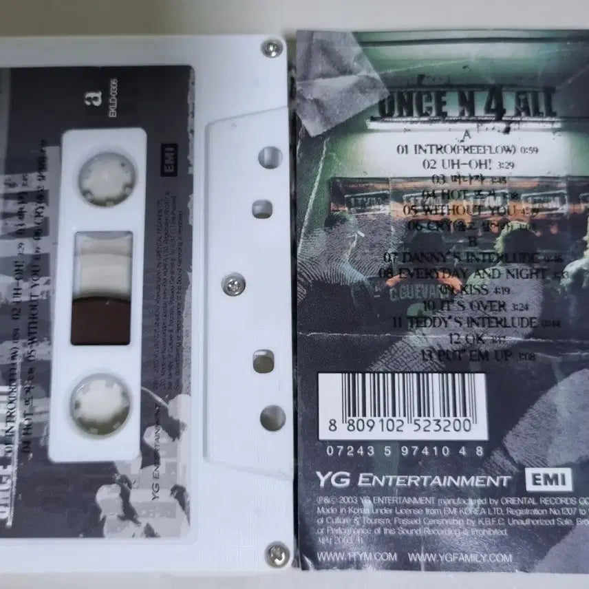 [BUNJANG] 1TYM 4th Album Hot Teuguh Cassette Tape / 원타임 4집 / 핫뜨거 (카세트테이프)