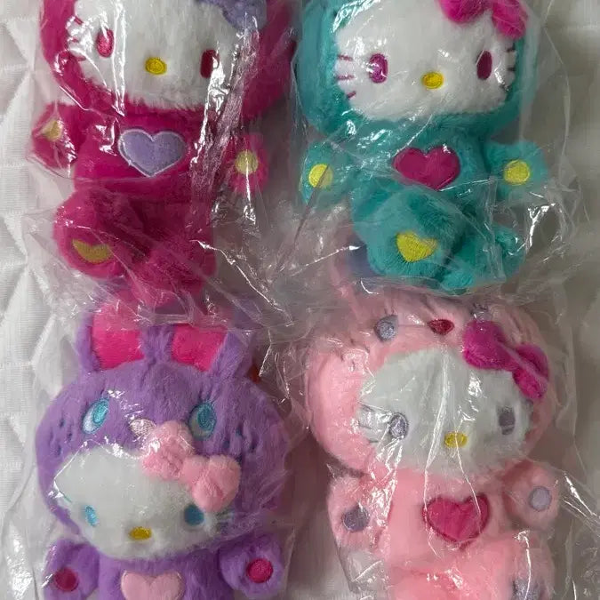 [BUNJANG] Sanrio Colorful Bunny Kitty Mascot Set (4 pcs) / 컬러풀 버니 키티 4개 세트