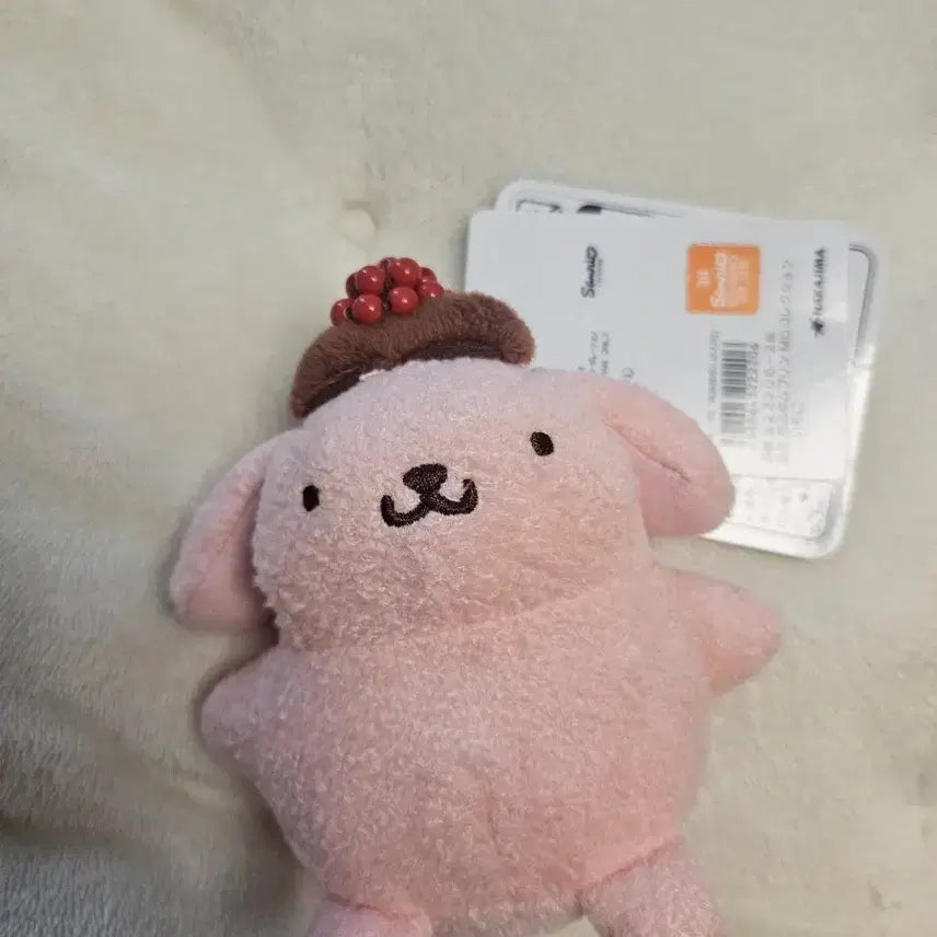 [BUNJANG] Sanrio Pompompurin 30th Anniversary Strawberry Pink Mascot / 폼폼푸린 30주년 딸기 핑크 마스코트