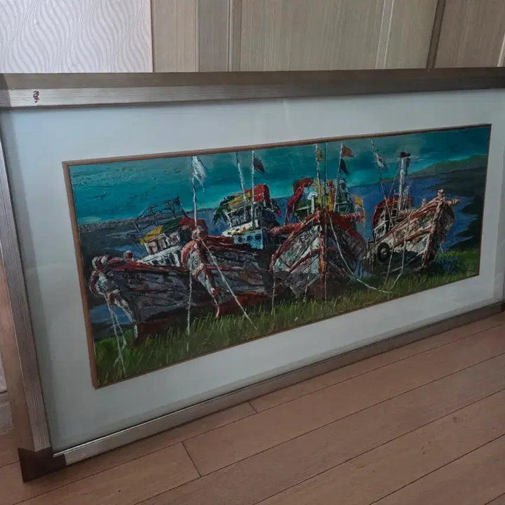 [BUNJANG] Oil Painting Seascape with Boats / 서양화 그림