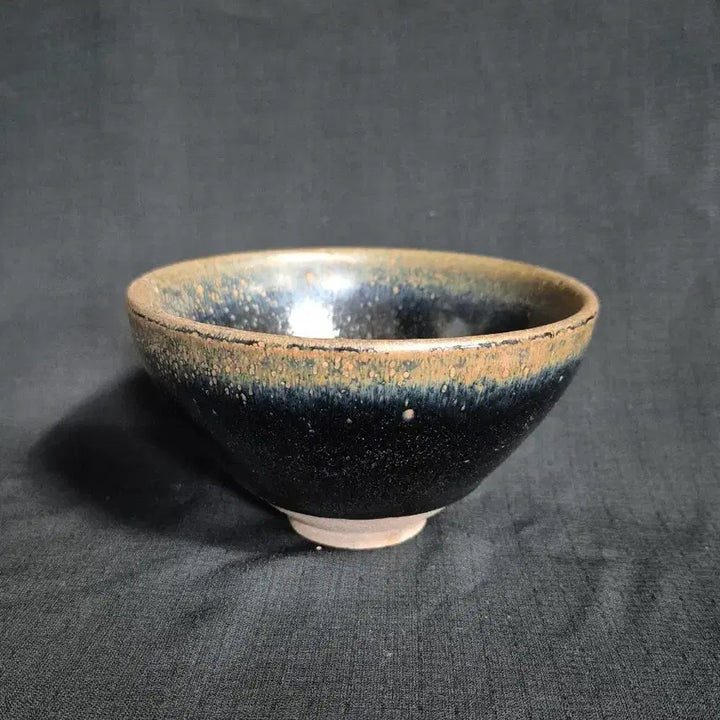 [BUNJANG] Black Glaze Tenmoku Tea Bowl (Tohodo) / 흑유 천목 토호 다완