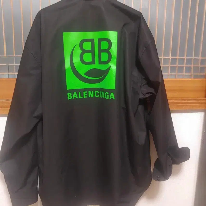 [BUNJANG] Balenciaga BB Logo Shirt Jacket Black / 발렌시아가 BB 로고 셔츠자켓 블랙