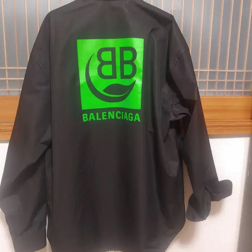 [BUNJANG] Balenciaga BB Logo Shirt Jacket Black / 발렌시아가 BB 로고 셔츠자켓 블랙