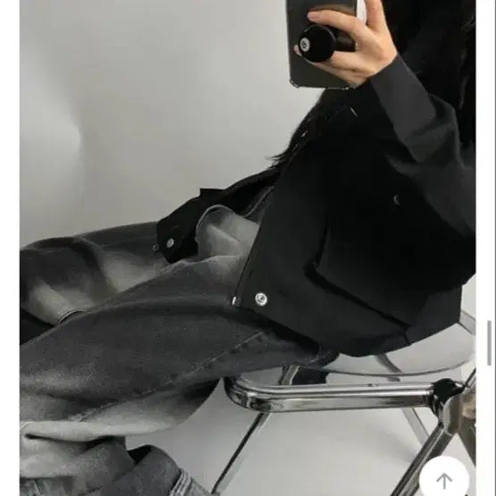 [BUNJANG] Opm Black S. Pocket Flash Wide Jeans / 에이블리 오피엠 블랙 s. pocket flash wide jean