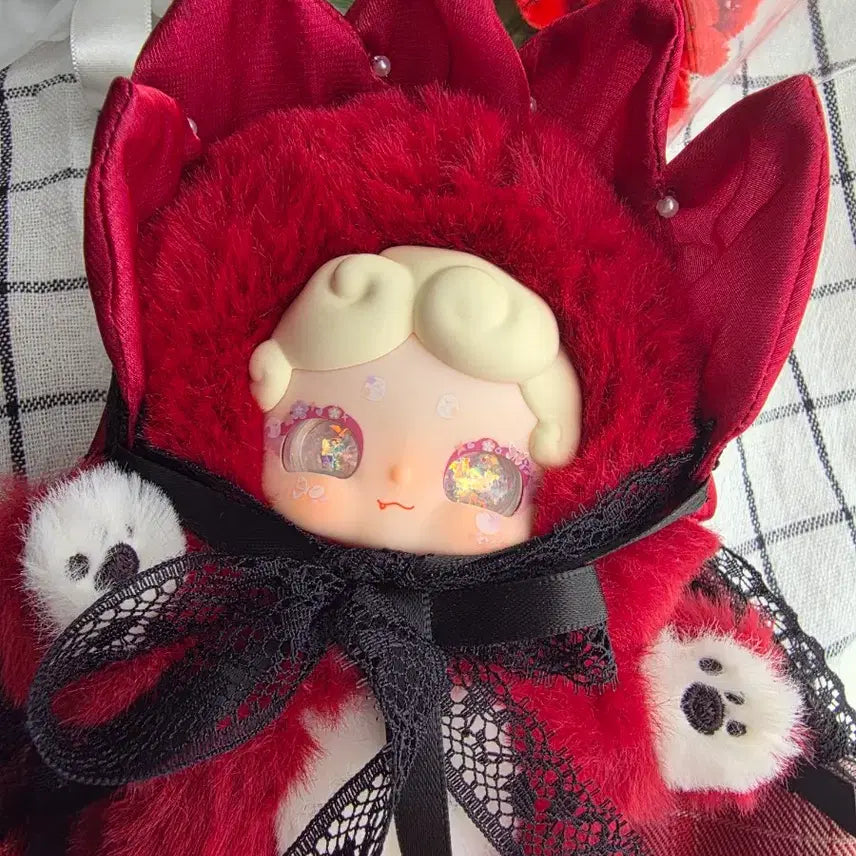 [BUNJANG] Dashiki Bamtoki V6 Figure - Red Fur &amp; Ribbon Detail / 대시크 밤토끼 V6