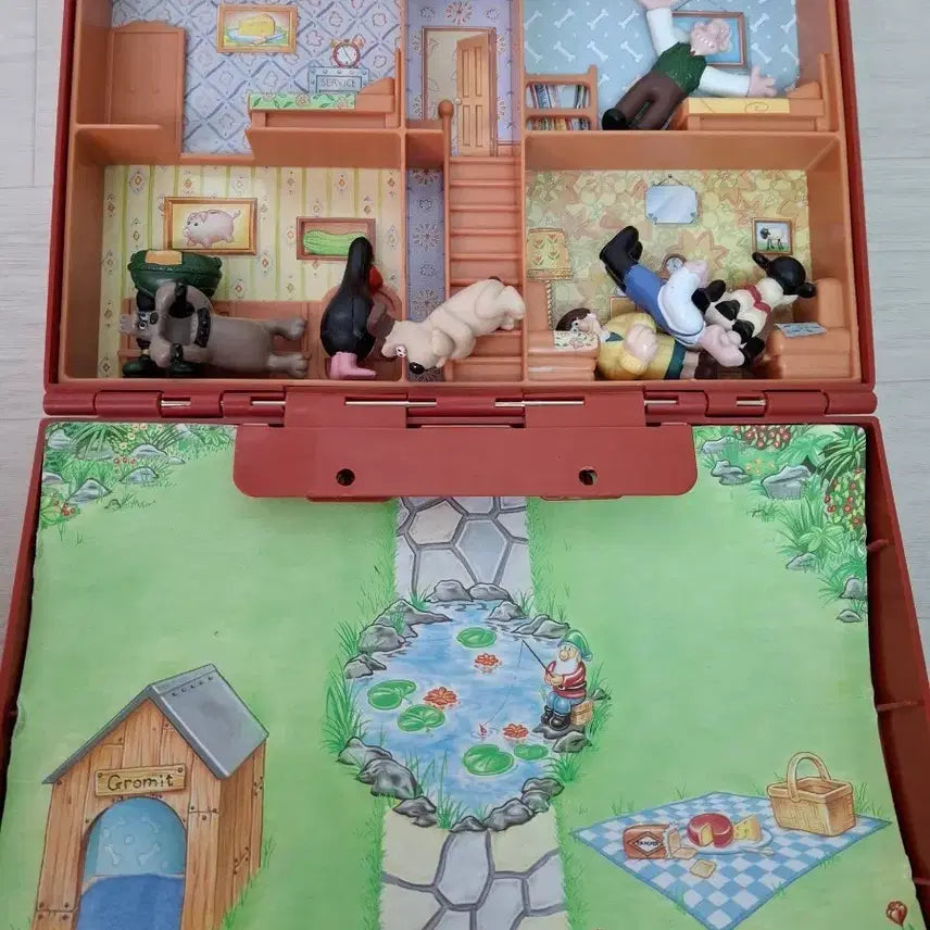 [BUNJANG] Wallace &amp; Gromit Play-House Figure Set featuring Mcgraw &amp; Mattgraw / 월레스와그로밋 플레이 하우스 피규어 인형 맥그로우 맷그로우