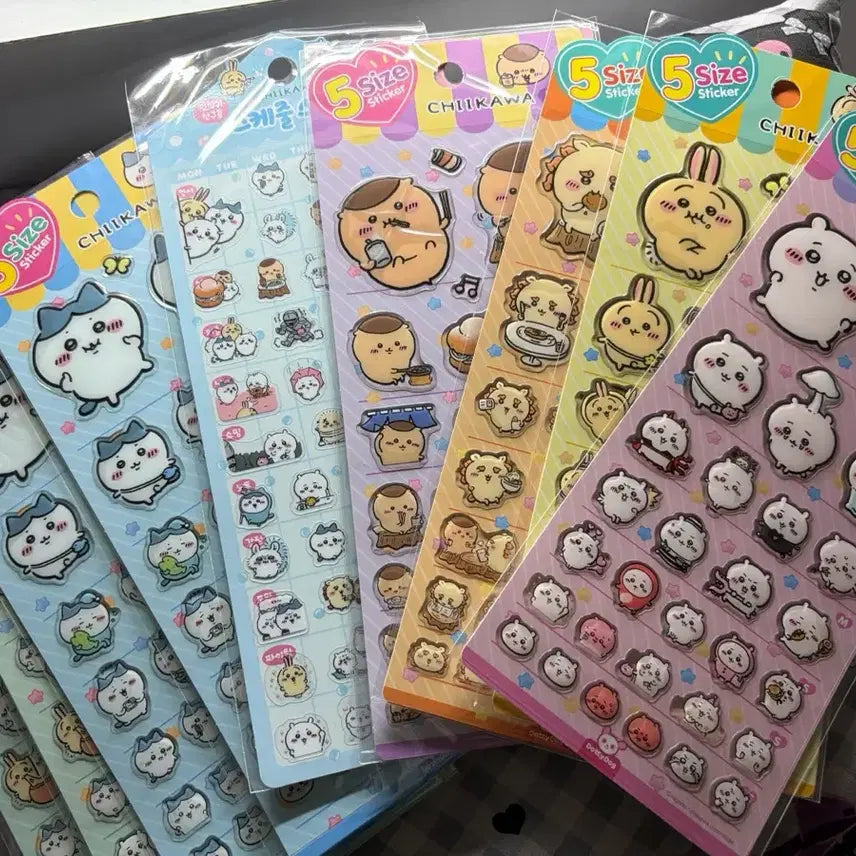 [BUNJANG] Chiikawa 5 Sizes Epoxy Sticker Set / (새상품) 치이카와 5사이즈 에폭시 스티커