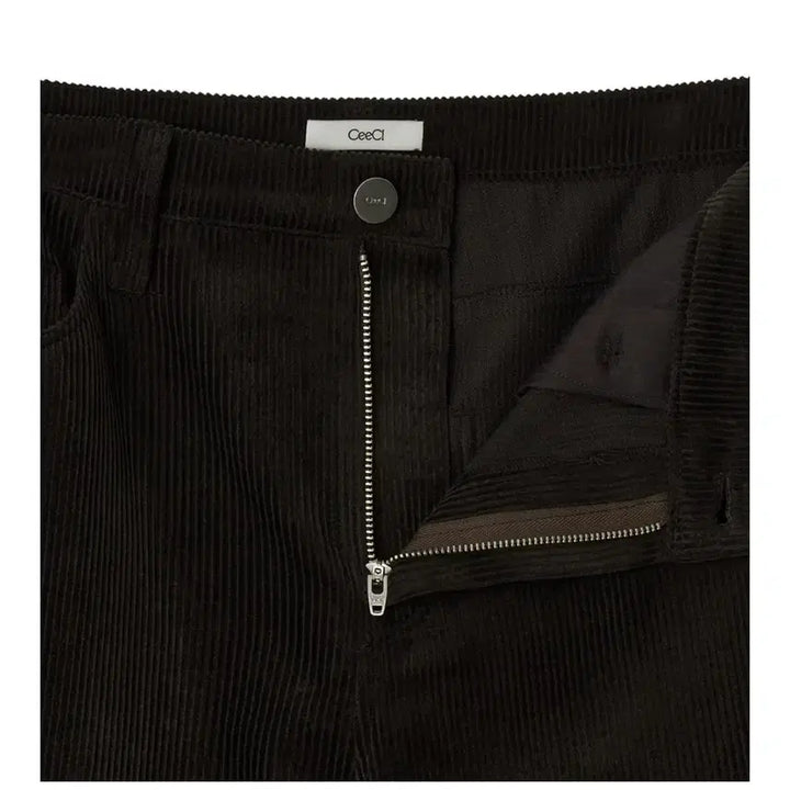 [BUNJANG] Ceeci Corduroy Wide Slacks Navy / ceeci 코듀로이 와이드 슬랙스 네이비