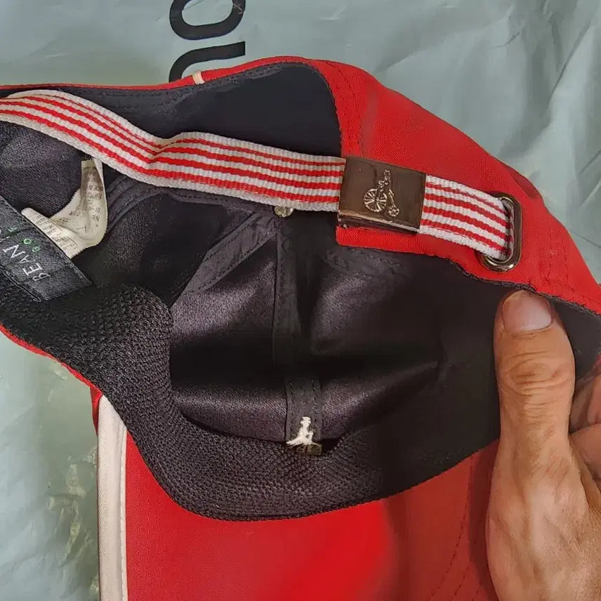 [BUNJANG] Beanpole Golf Cap Hats Bundle (Red/Black) / >>남녀공용<<상태A급 빈폴 골프 캡 모자 2개 일괄(레드/블랙) 팝니다