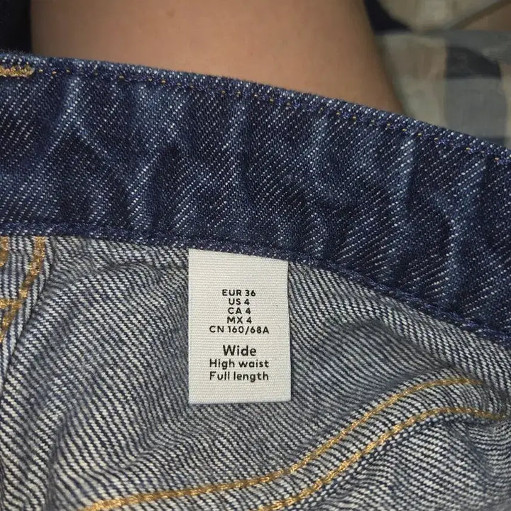 [BUNJANG] Wide Leg Denim Pants (Size S) / 청바지 와이드 팬츠 데님 (S사이즈)