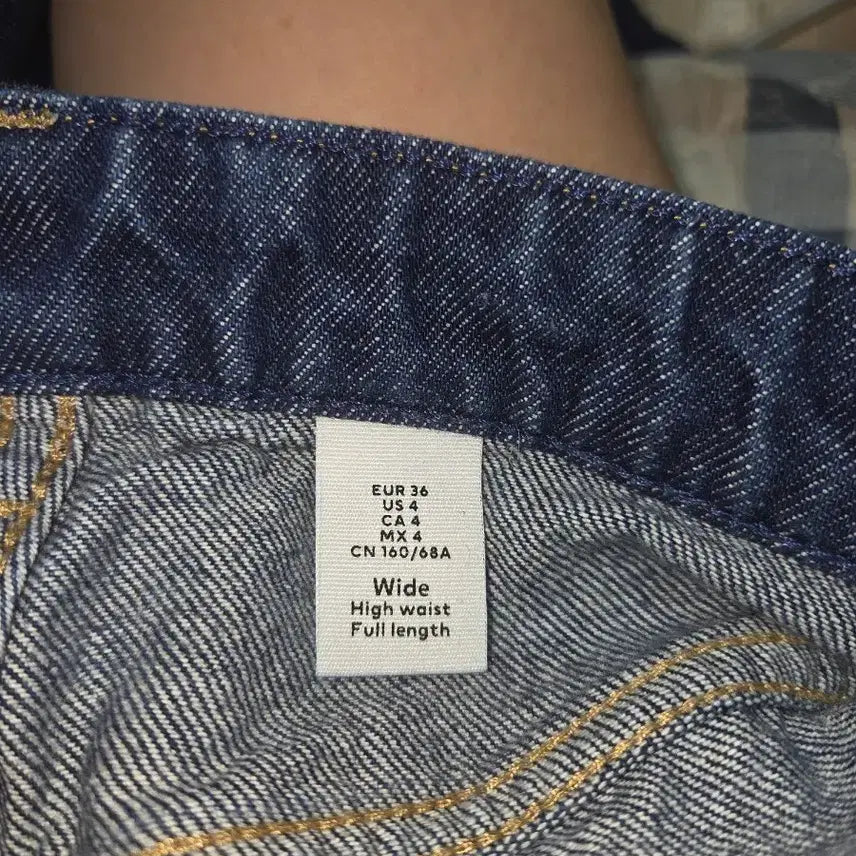 [BUNJANG] Wide Leg Denim Pants (Size S) / 청바지 와이드 팬츠 데님 (S사이즈)