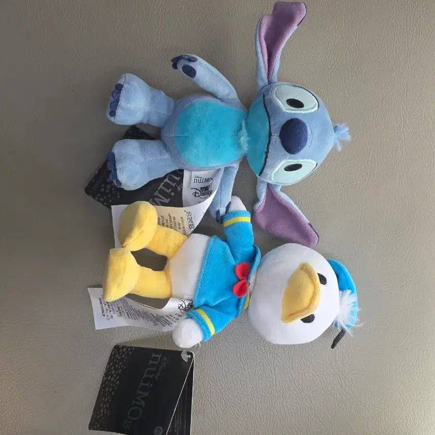 [BUNJANG] Disney NUIMO Stitch Donald Duck Plush Set / 정품) 디즈니 누이모즈 스티치 도날드덕 인형 세트
