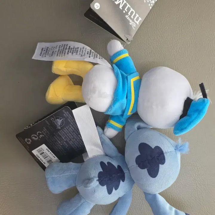 [BUNJANG] Disney NUIMO Stitch Donald Duck Plush Set / 정품) 디즈니 누이모즈 스티치 도날드덕 인형 세트