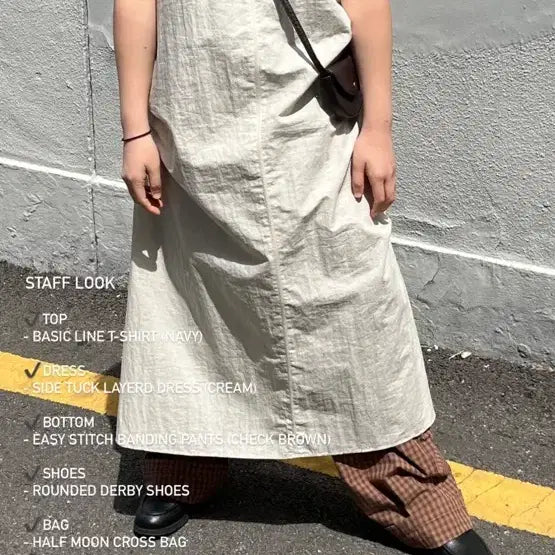 [BUNJANG] Ethos Side Tuck Layered Dress / 에토스 side tuck layered dress(새상품)