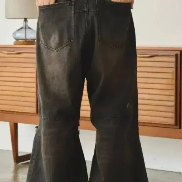 [BUNJANG] Camphor Wood Vintage Processed Black Denim Pants M / camphor wood 빈티지 가공 데미지 흑청 데님 팬츠 m 하나비마켓