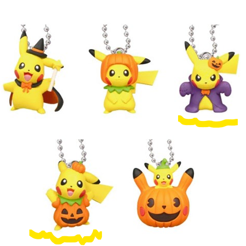 [BUNJANG] Halloween Pikachu Gacha Full Set (5 Variants) / 할로윈 피카츄 가챠 5종 풀셋 판매