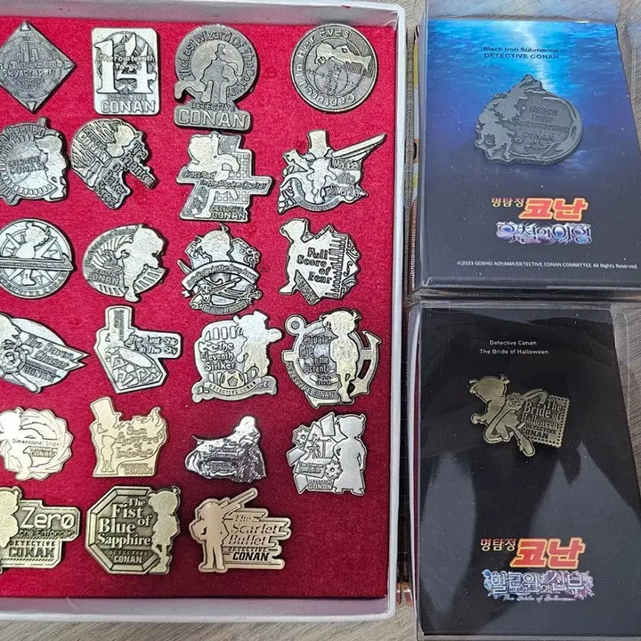 [BUNJANG] Detective Conan Movie Series 25 Pins Set / 명탐정 코난 극장판 뱃지 25개 세트