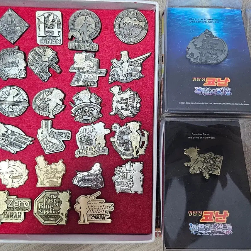 [BUNJANG] Detective Conan Movie Series 25 Pins Set / 여름한정세일) 명탐정 코난 극장판 뱃지 25개 세트