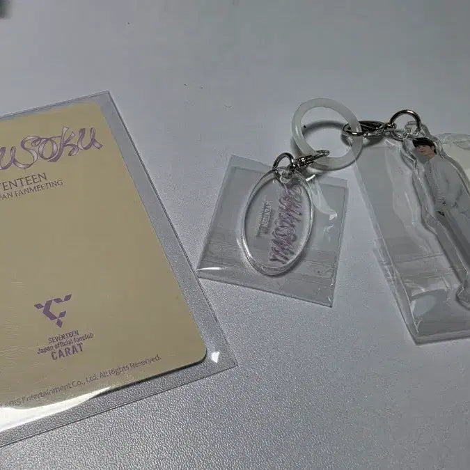 [BUNJANG] Seventeen Japan Fanmeeting Yakusoku Carrot Zone Trading Card &amp; Keyring Set (S.Coups) / 세븐틴 재팬 팬미팅 야쿠소쿠 캐럿존 트레카 에스쿱스+키링 일괄