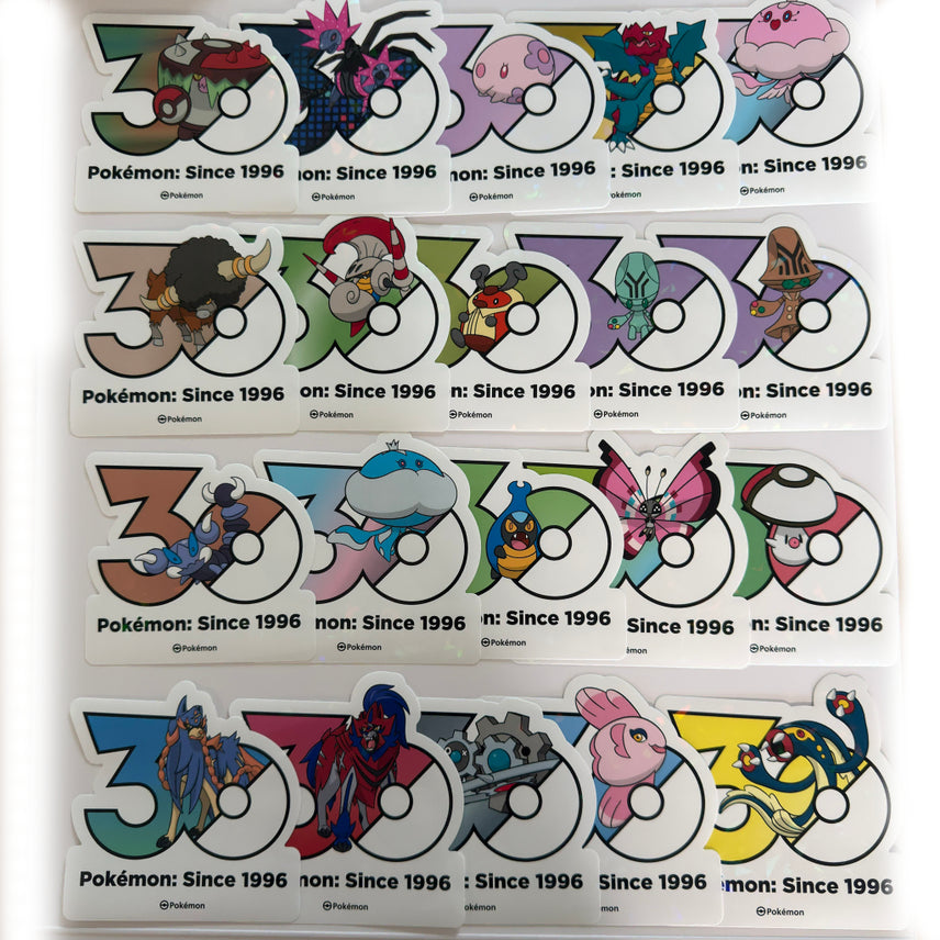 [BUNJANG] Pokemon 30th Anniversary Logo Sticker 81 Types Bundle Set / 포켓몬 30주년 로고 스티커 81종 일괄 원가 이하 양도합니다
