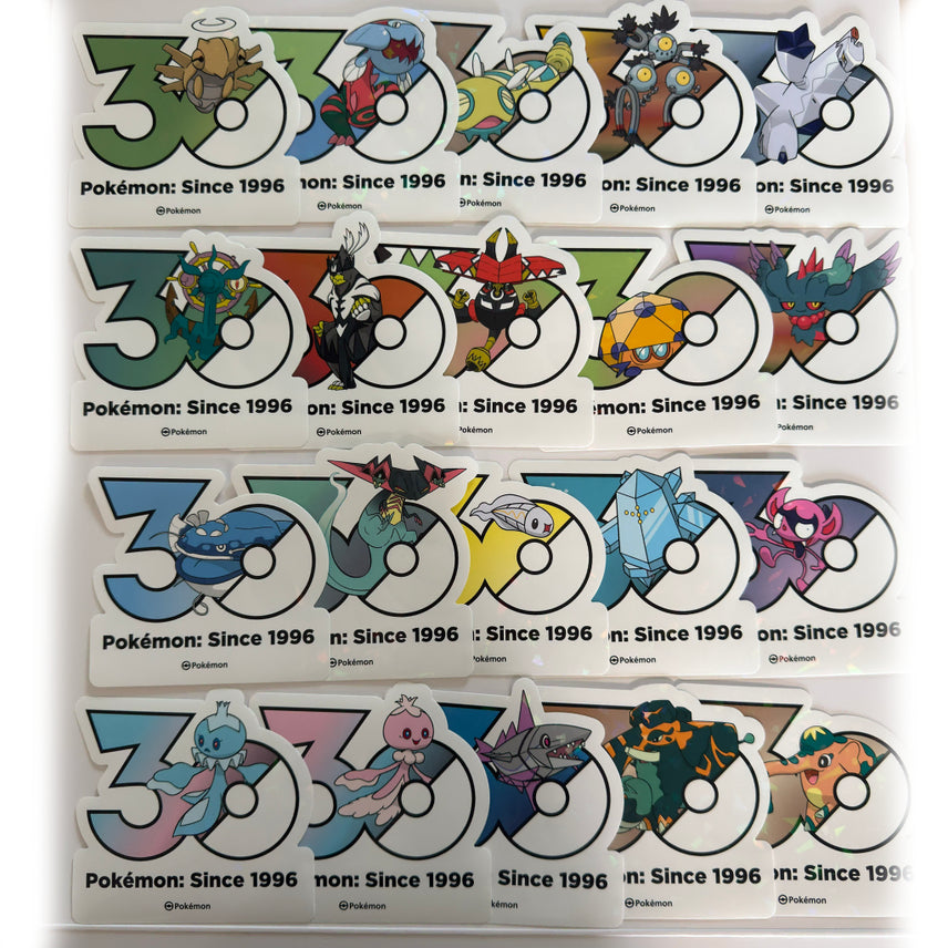 [BUNJANG] Pokemon 30th Anniversary Logo Sticker 81 Types Bundle Set / 포켓몬 30주년 로고 스티커 81종 일괄 원가 이하 양도합니다