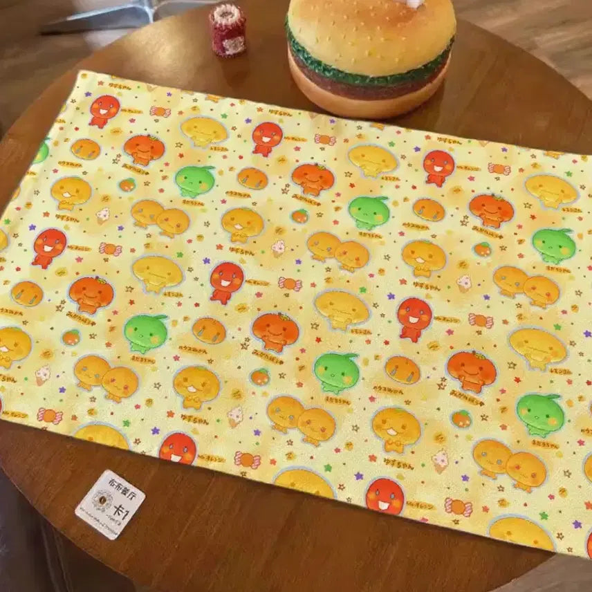 [BUNJANG] Classic Character Mikang Bouya Fabric Table Mat / 고전 캐릭터 미캉보우야 테이블 매트