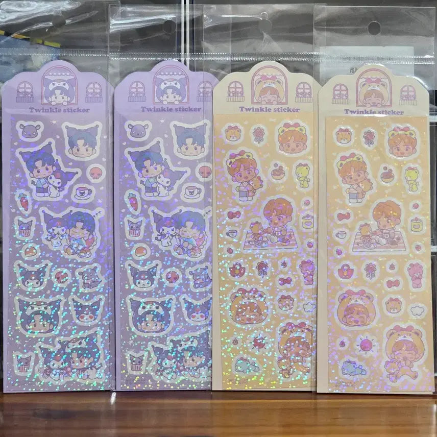 [BUNJANG] NCT X Sanrio Collaboration Twinkle Sticker Bundle Set (Doyoung, Haechan) / NCT X 산리오 콜라보 트윙클 스티커 4개 일괄(도영, 해찬)