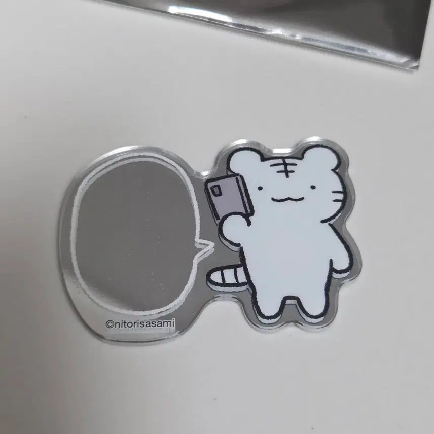 [BUNJANG] White Tiger &amp; Black Tiger Mirror Acrylic Mirror Sticker / 화이트 타이거와 블랙 타이거 미러 아크릴 거울 스티커