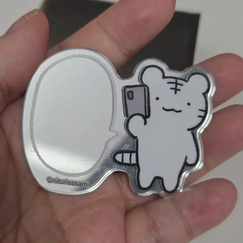 [BUNJANG] White Tiger &amp; Black Tiger Mirror Acrylic Mirror Sticker / 화이트 타이거와 블랙 타이거 미러 아크릴 거울 스티커