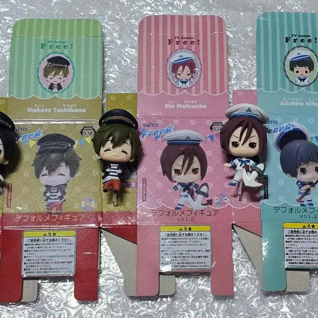 [BUNJANG] Free! Deformed Figure 4-Set Bundle (Haruka, Rin, Makoto) / 프리 Free! 데포르메 피규어 4종 일괄 마린 제복 하루카 린 마코토