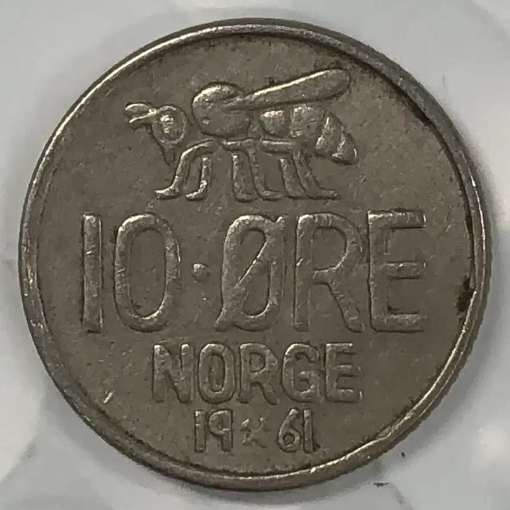 [BUNJANG] 1961 Norway 10 Ore Coin / 1961년 노르웨이 10외레 동전 D512