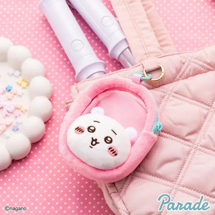 [BUNJANG] Cheekawa Transparent Window Carabiner Plush Pouch / 먼작귀 치이카와 투명창 카라비너 인형 파우치