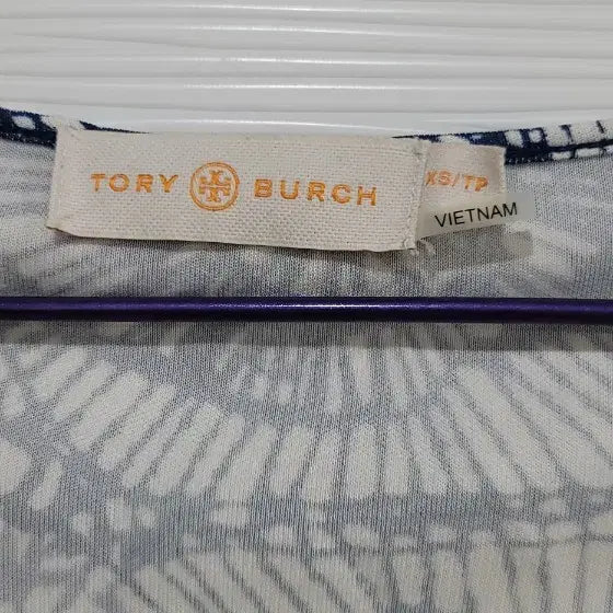 [BUNJANG] Tory Burch Navy Pattern Midi Dress S / 토리버치 네이비 패턴 원피스 S