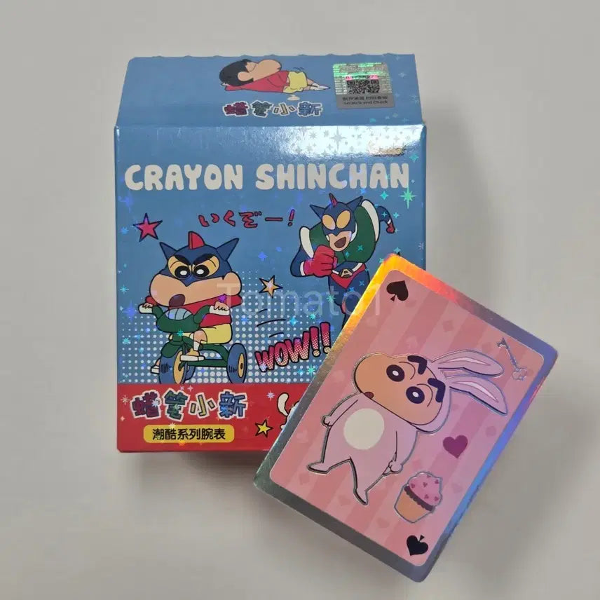 [BUNJANG] Crayon Shin-chan Rabbit &amp; Shiro Wristwatch (Pink Band) / 크레용신짱 손목시계_토끼짱구+흰둥이(분홍밴드)